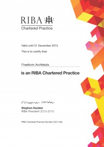 Freeform Architects RIBA CP Certificate_Dec 2015